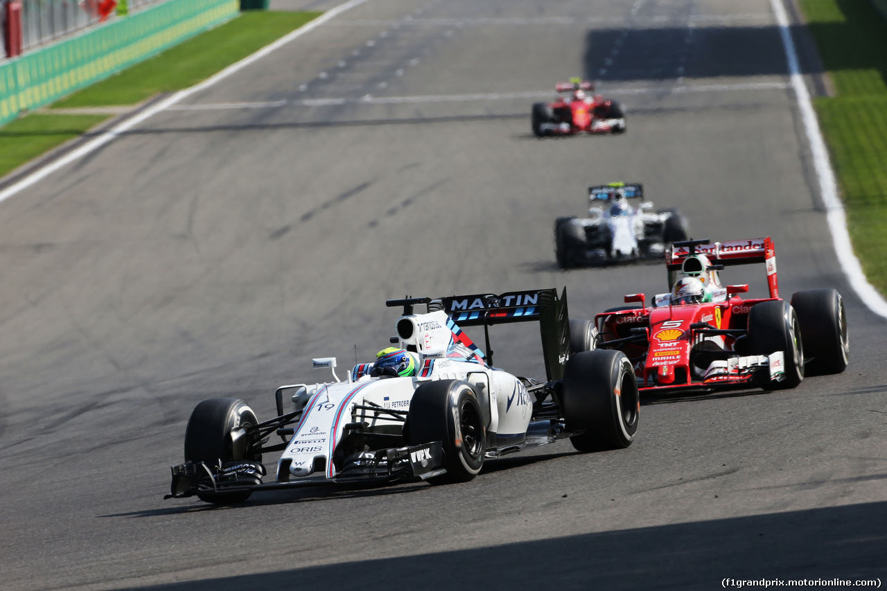 GP BELGIO, Felipe Massa (BRA) Williams FW38.
28.08.2016. Gara