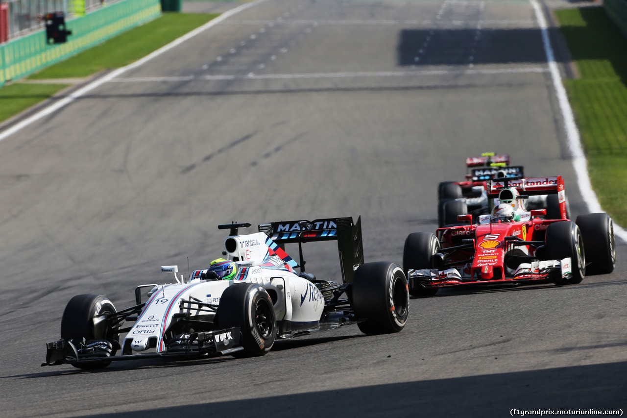 GP BELGIO, Felipe Massa (BRA) Williams FW38.
28.08.2016. Gara