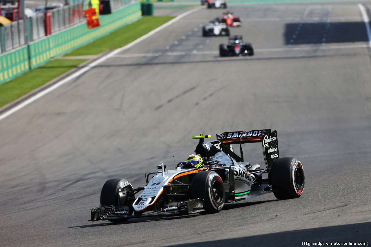 GP BELGIO, Sergio Perez (MEX) Sahara Force India F1 VJM09.
28.08.2016. Gara