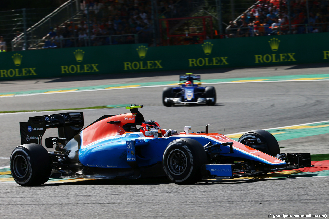 GP BELGIO, Esteban Ocon (FRA) Manor Racing MRT05.
28.08.2016.Gara