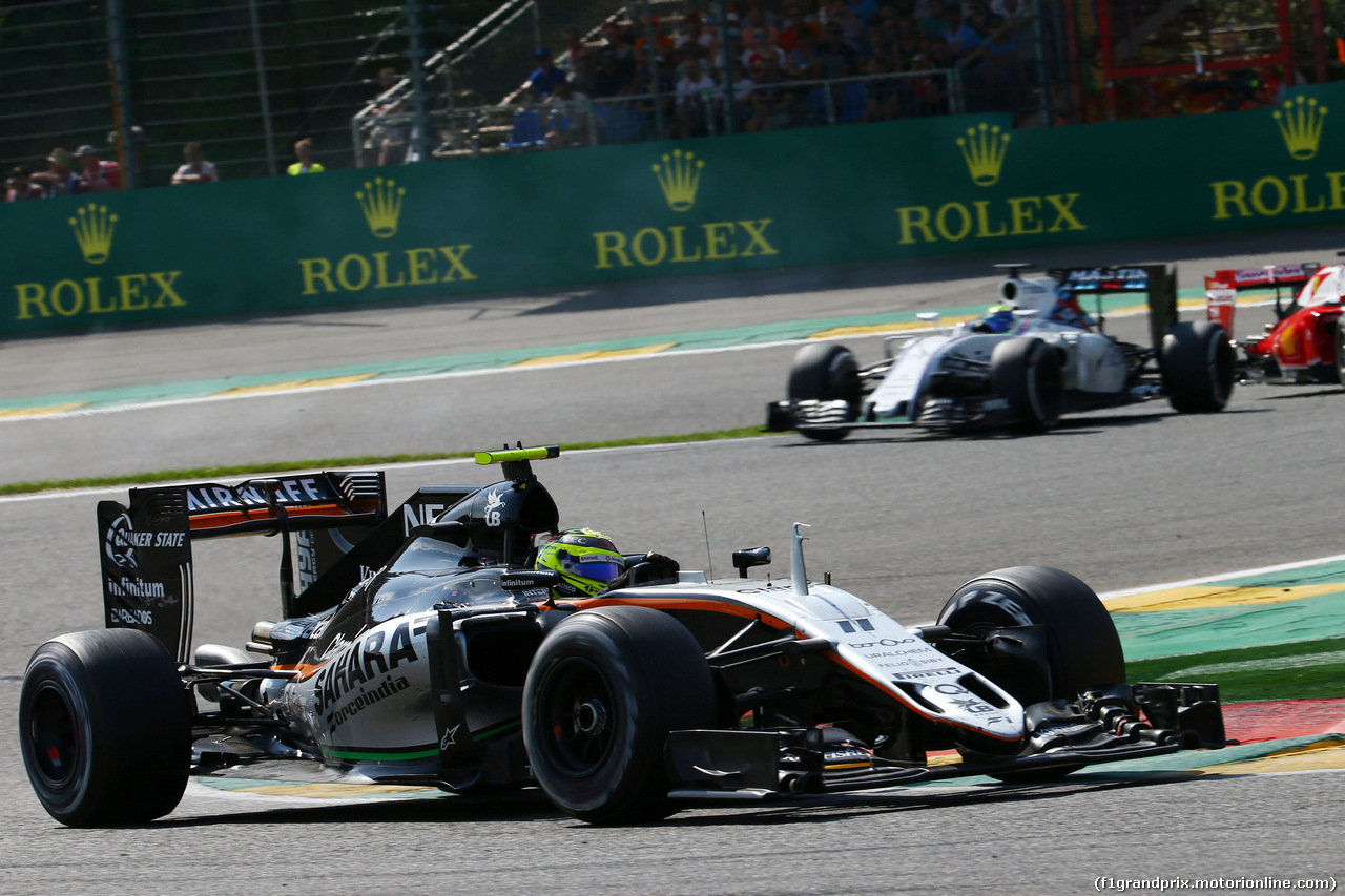 GP BELGIO, Sergio Perez (MEX) Sahara Force India F1 VJM09.
28.08.2016. Gara