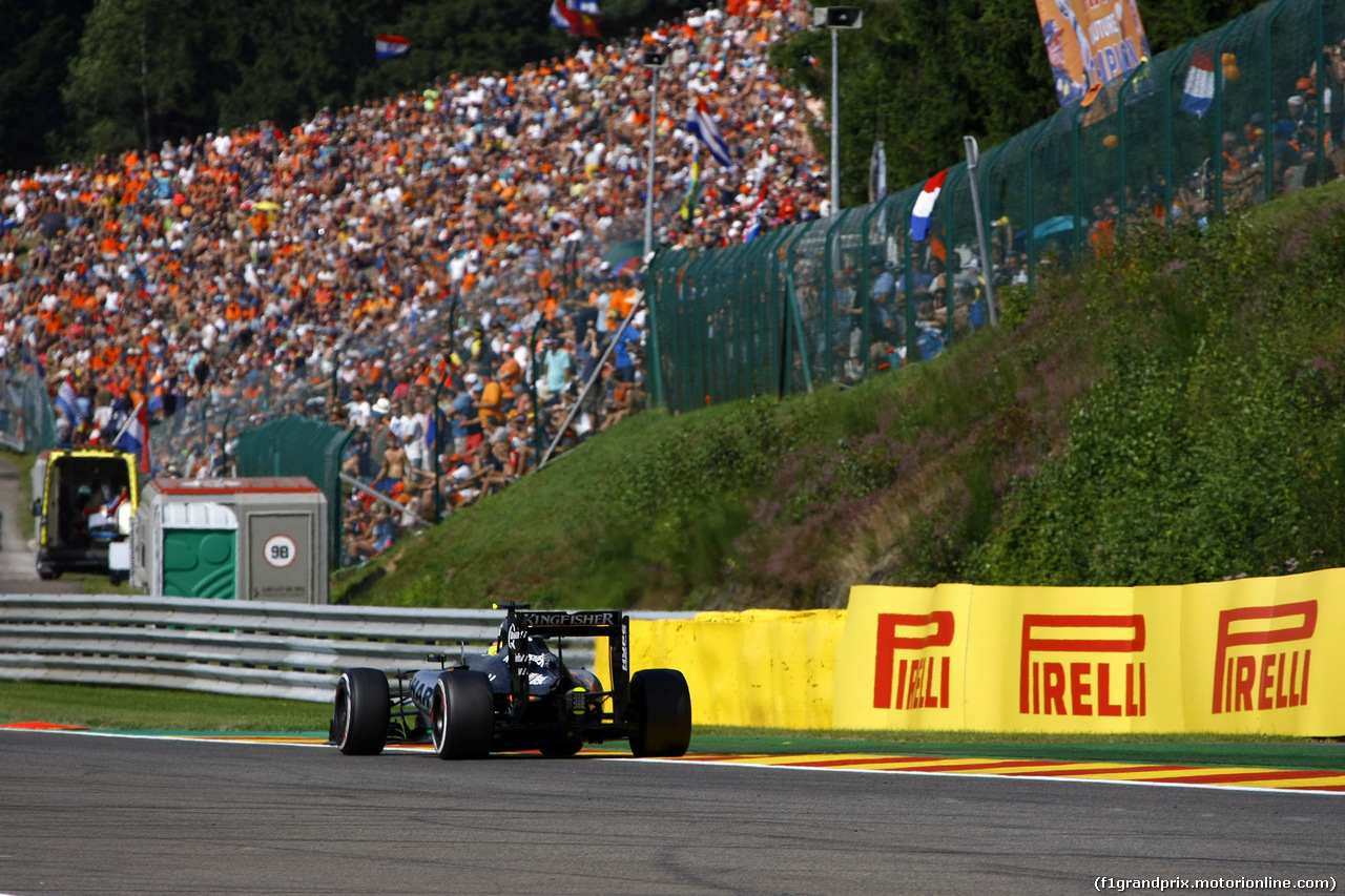 GP BELGIO, 28.08.2016 - Gara, Sergio Perez (MEX) Sahara Force India F1 VJM09