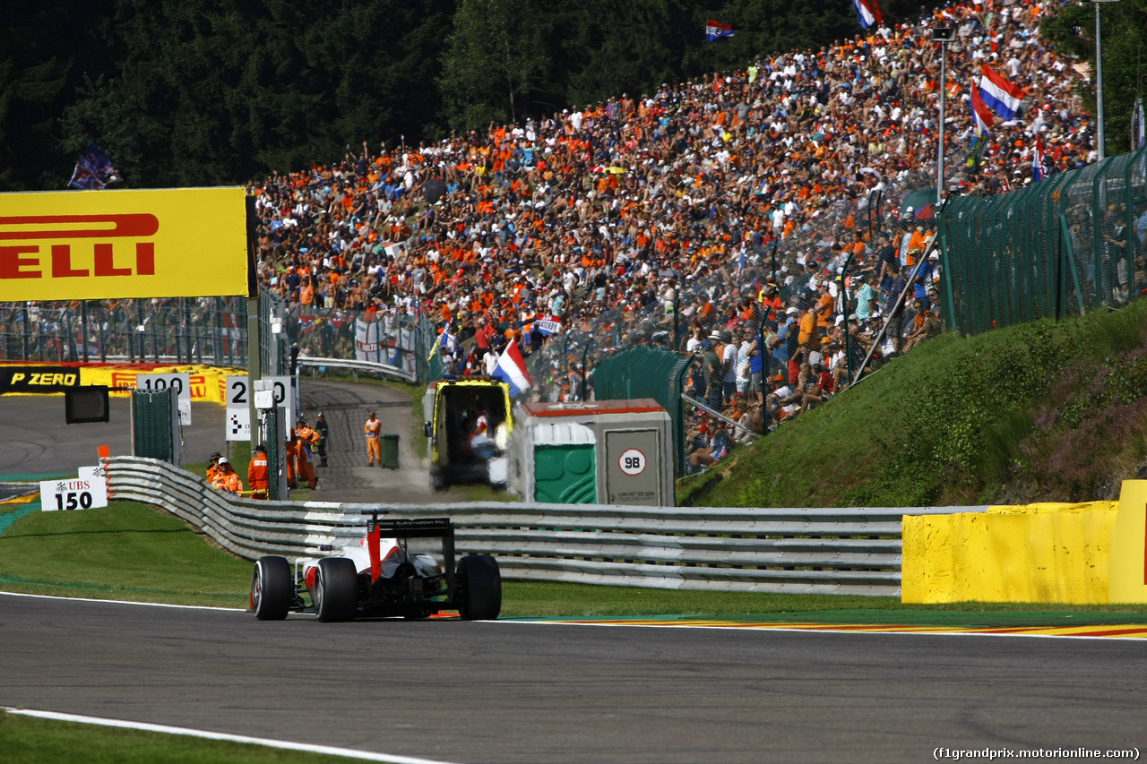 GP BELGIO, 28.08.2016 - Gara, Romain Grosjean (FRA) Haas F1 Team VF-16