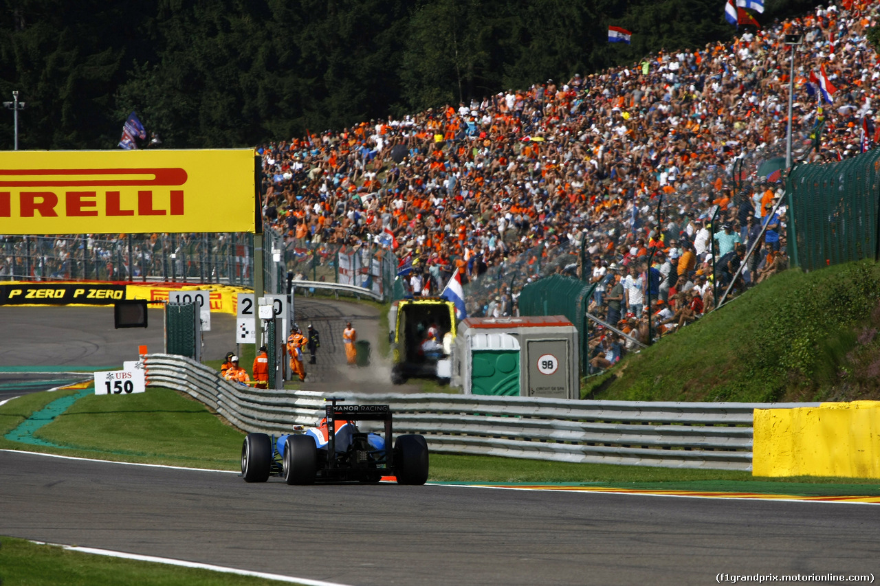 GP BELGIO, 28.08.2016 - Gara, Esteban Ocon (FRA) Manor Racing MRT05