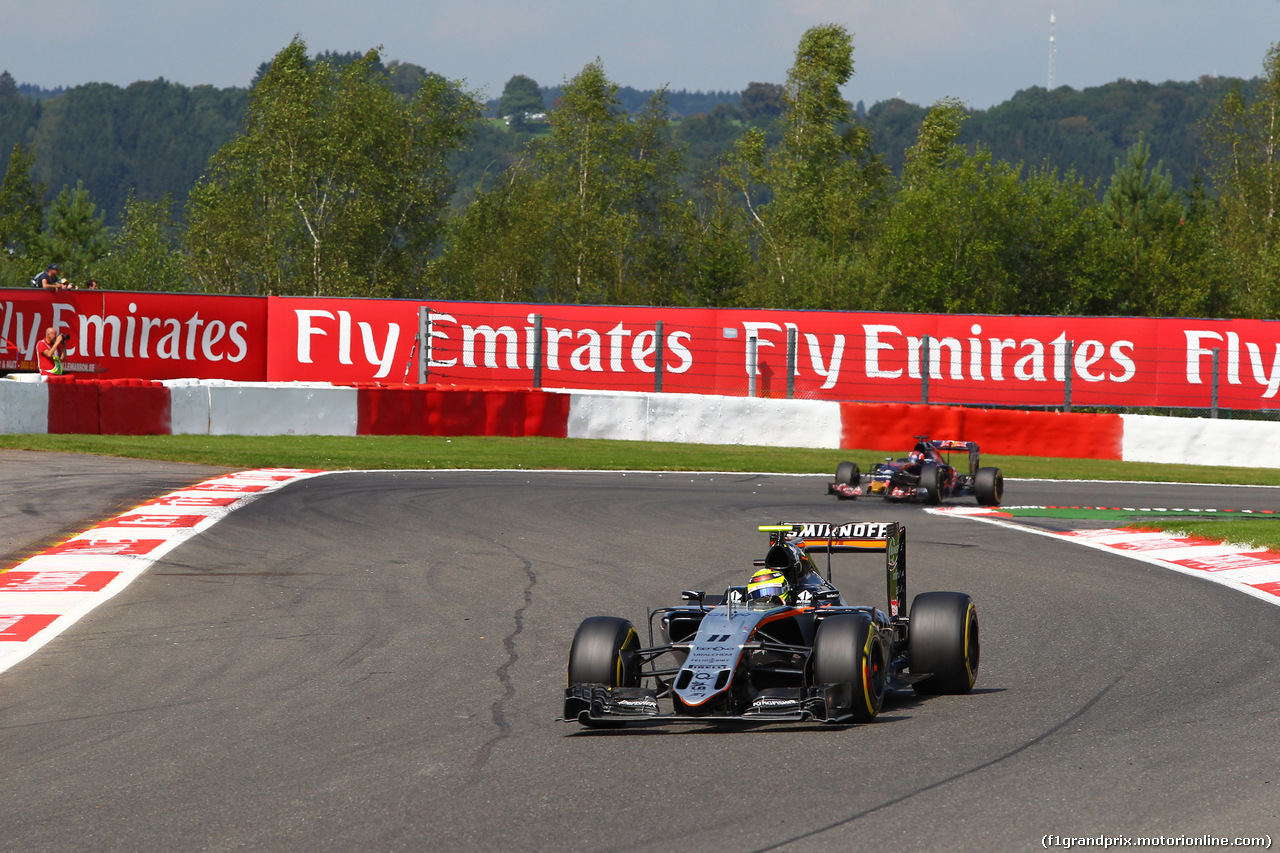 GP BELGIO, 28.08.2016 - Gara, Sergio Perez (MEX) Sahara Force India F1 VJM09