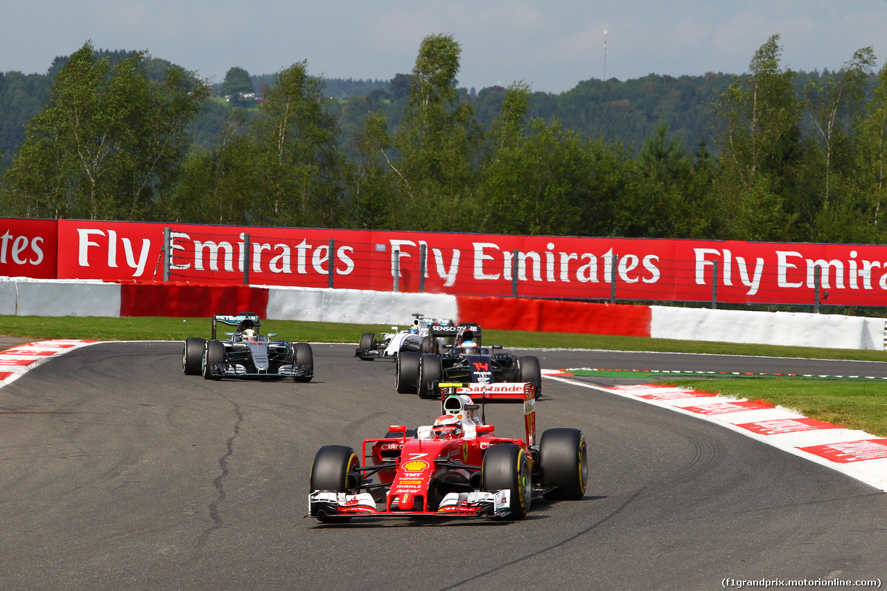 GP BELGIO, 28.08.2016 - Gara, Kimi Raikkonen (FIN) Ferrari SF16-H