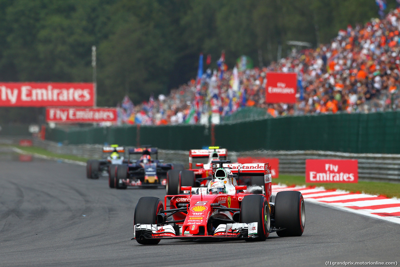 GP BELGIO, 28.08.2016 - Gara, Sebastian Vettel (GER) Ferrari SF16-H