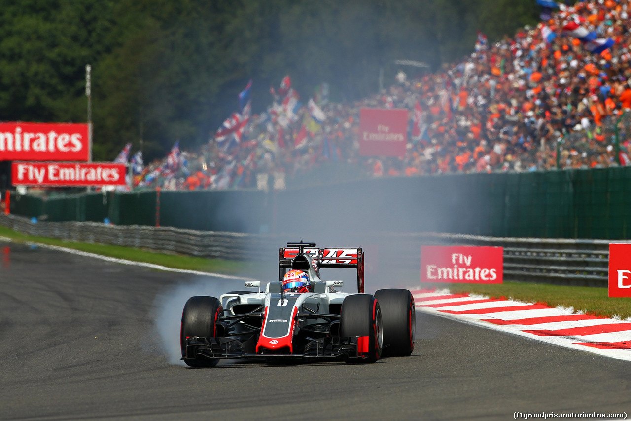 GP BELGIO, 28.08.2016 - Gara, Romain Grosjean (FRA) Haas F1 Team VF-16