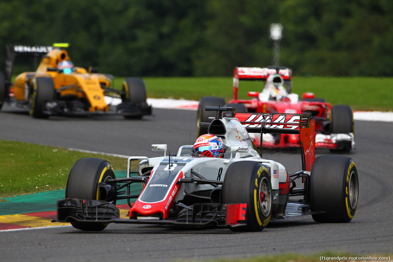 GP BELGIO, 28.08.2016 - Gara, Romain Grosjean (FRA) Haas F1 Team VF-16