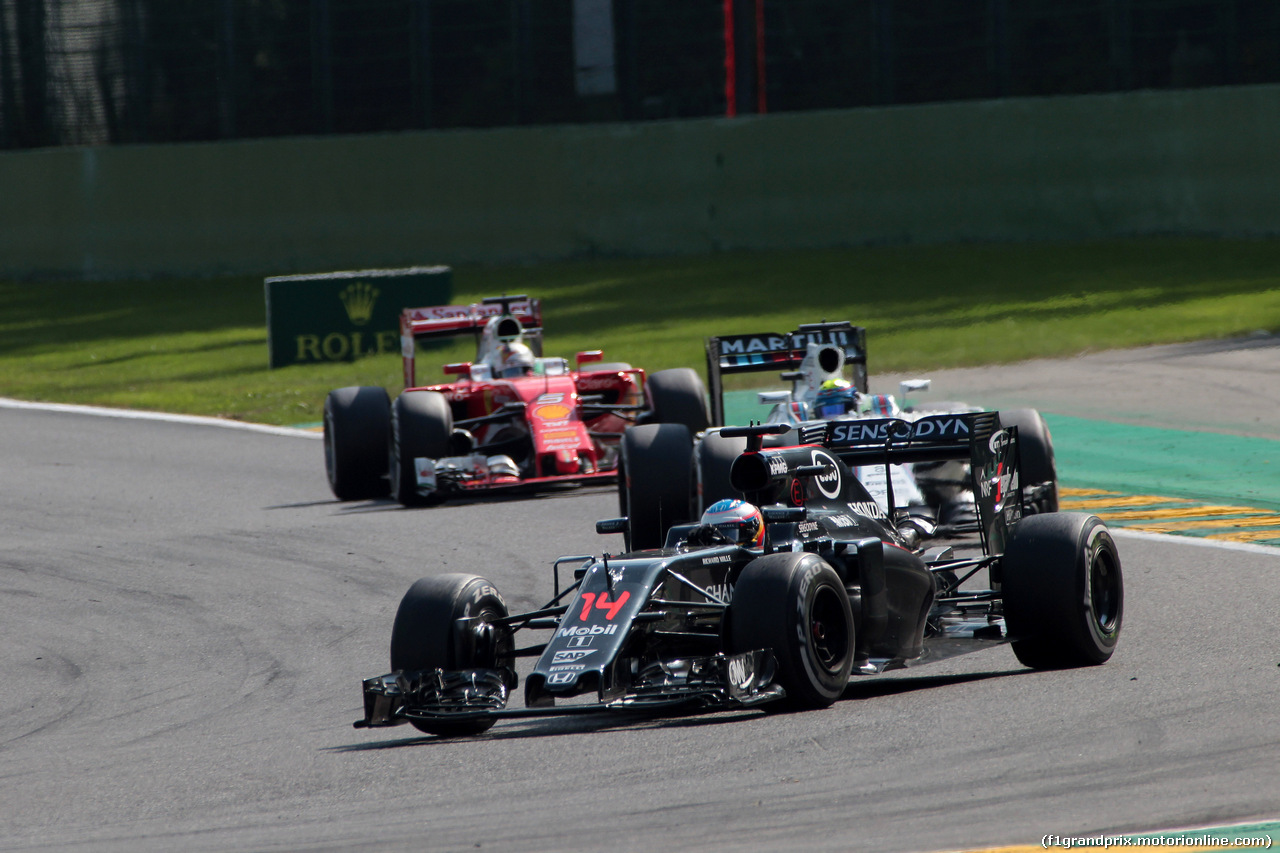 GP BELGIO, 28.08.2016 - Gara, Fernando Alonso (ESP) McLaren Honda MP4-31