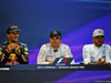 GP BELGIO, The post race FIA Press Conference (L to R): Daniel Ricciardo (AUS) Red Bull Racing, second; Nico Rosberg (GER) Mercedes AMG F1, vincitore; Lewis Hamilton (GBR) Mercedes AMG F1, third.
28.08.2016. Gara