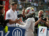 GP BELGIO, Lewis Hamilton (GBR) Mercedes AMG F1 celebrates his third position in parc ferme.
28.08.2016. Gara