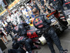 GP BELGIO, 28.08.2016 - Gara, Max Verstappen (NED) Red Bull Racing RB12 in the pits as the race is stopped