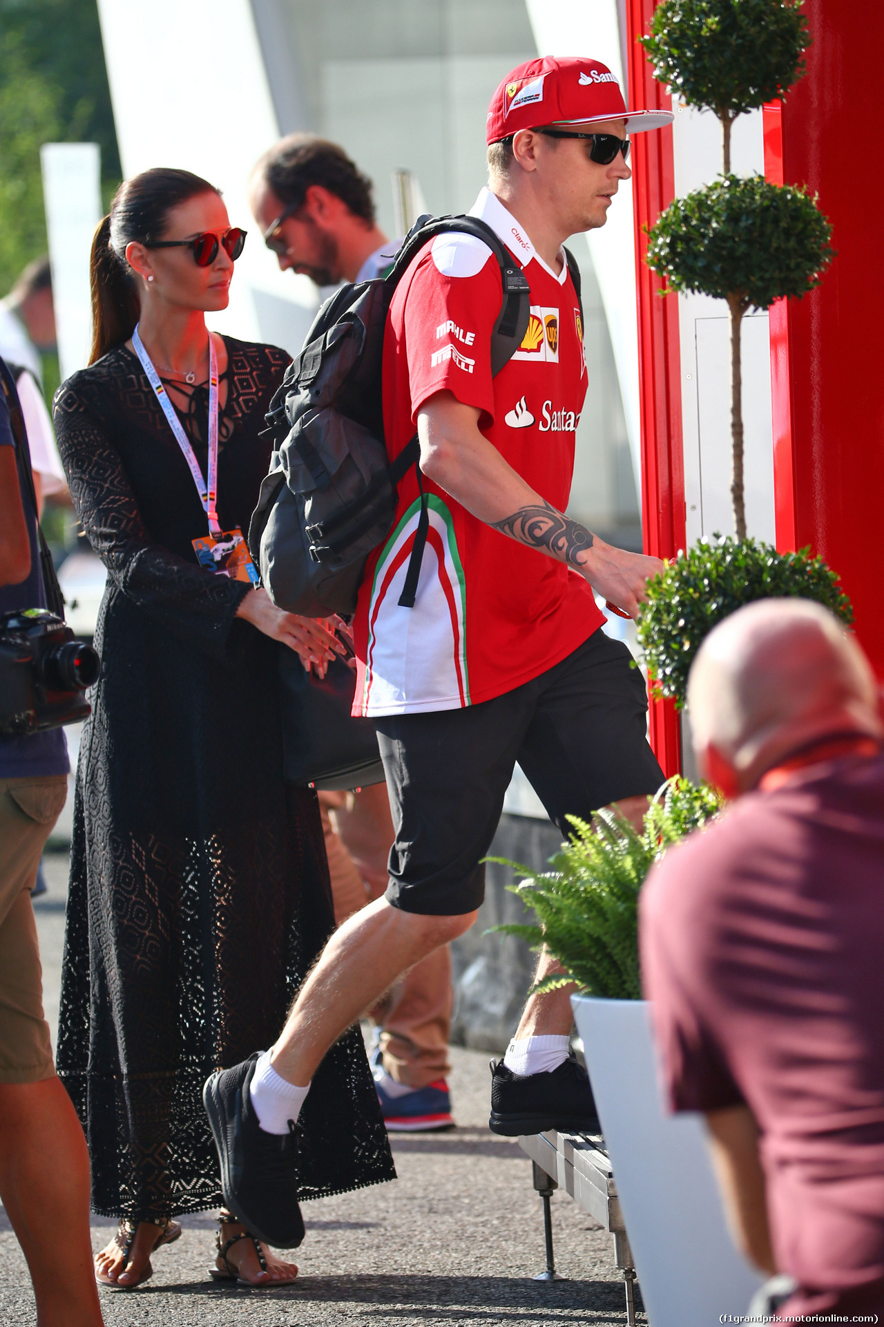 GP BELGIO, Kimi Raikkonen (FIN) Ferrari with sua moglie Minttu Raikkonen (FIN).
27.08.2016.