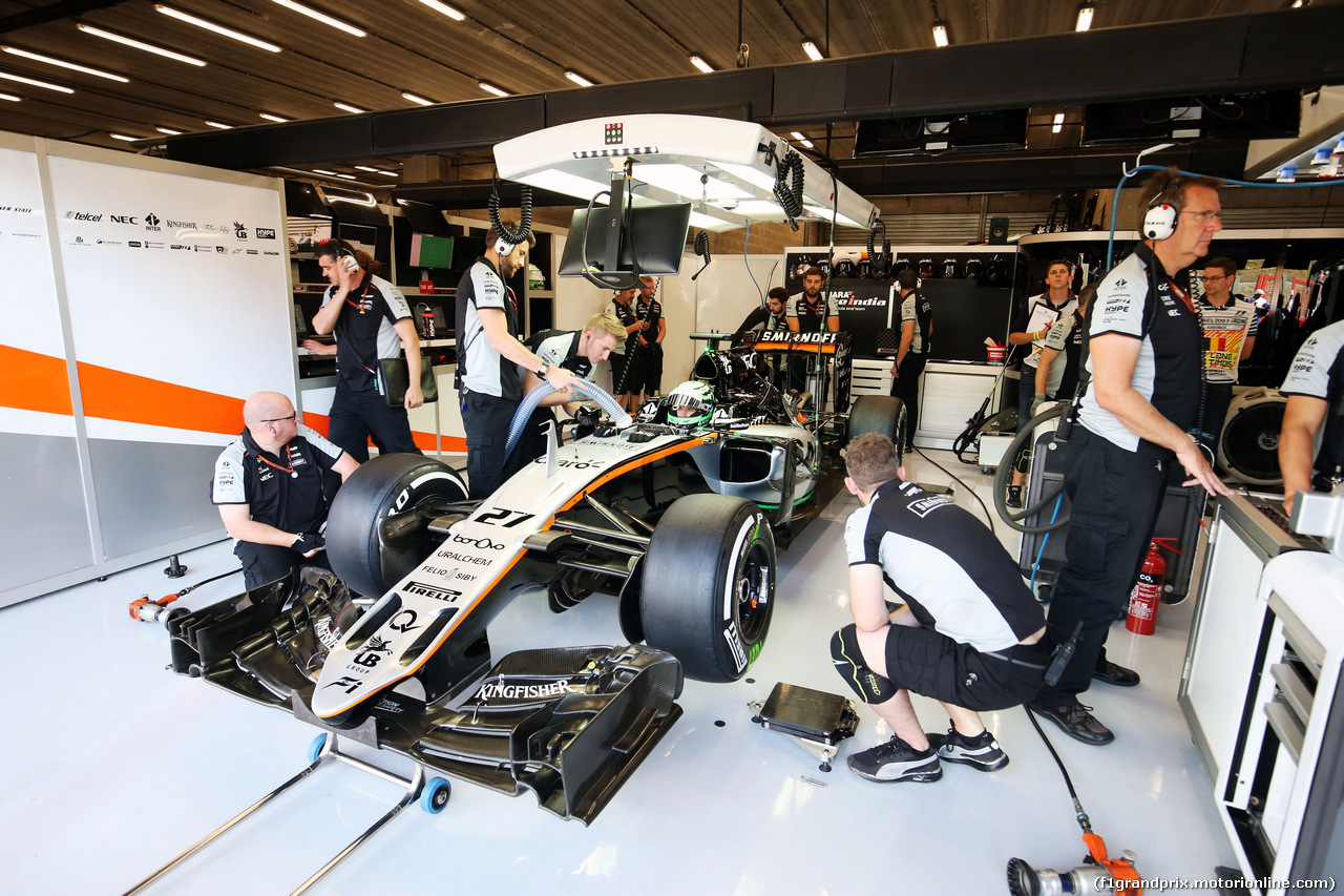 GP BELGIO, Nico Hulkenberg (GER) Sahara Force India F1 VJM09.
27.08.2016. Prove Libere 3