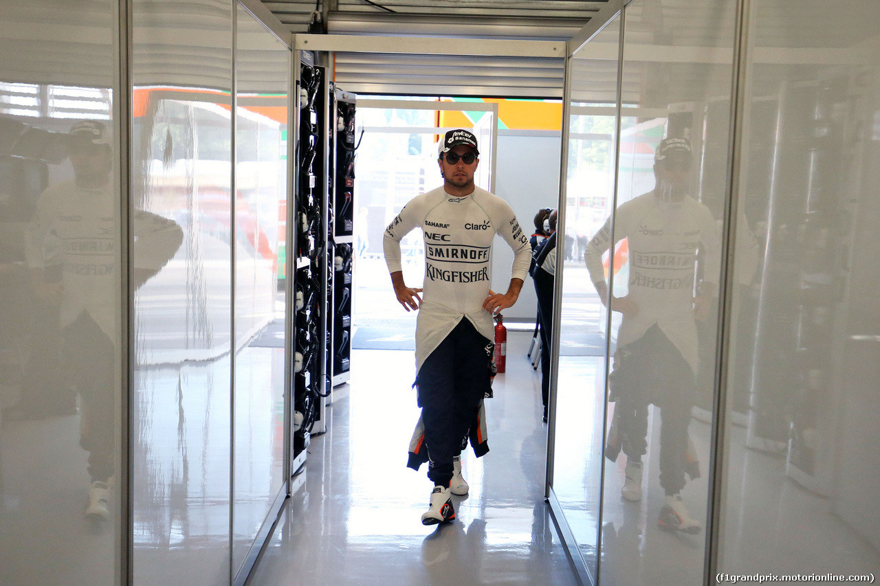 GP BELGIO, Sergio Perez (MEX) Sahara Force India F1.
27.08.2016. Prove Libere 3