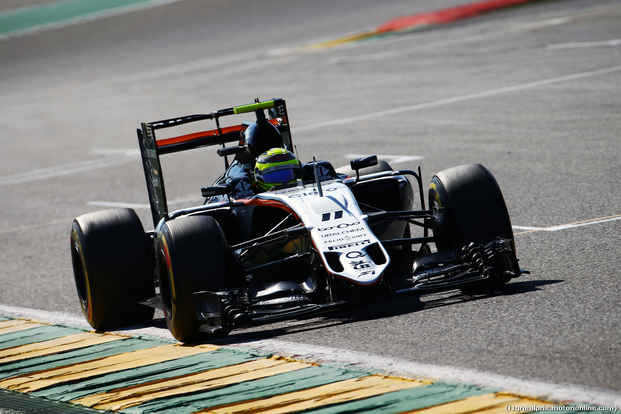 GP BELGIO, Sergio Perez (MEX) Sahara Force India F1 VJM09.
27.08.2016. Prove Libere 3