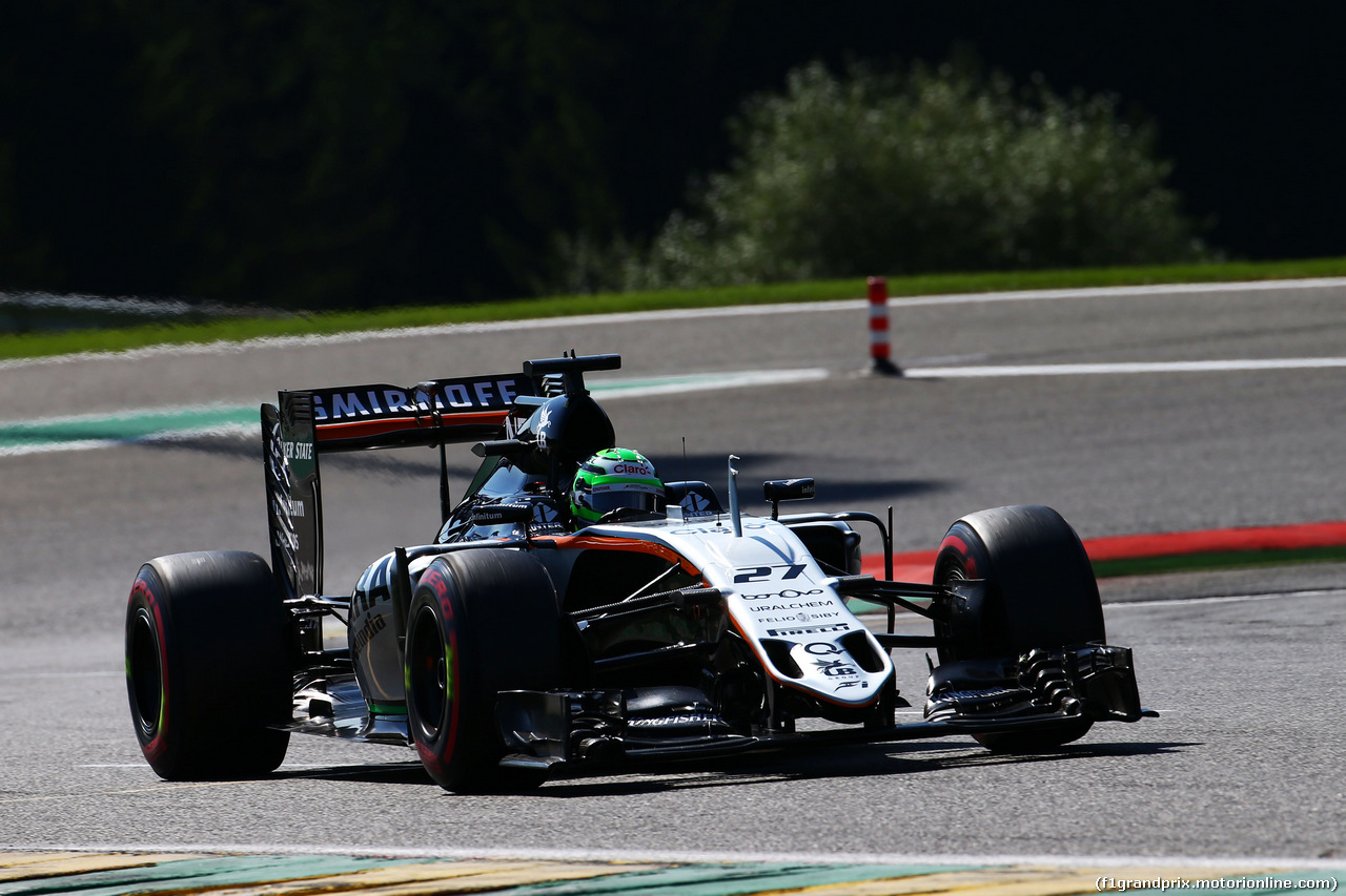 GP BELGIO, Nico Hulkenberg (GER) Sahara Force India F1 VJM09.
27.08.2016. Prove Libere 3