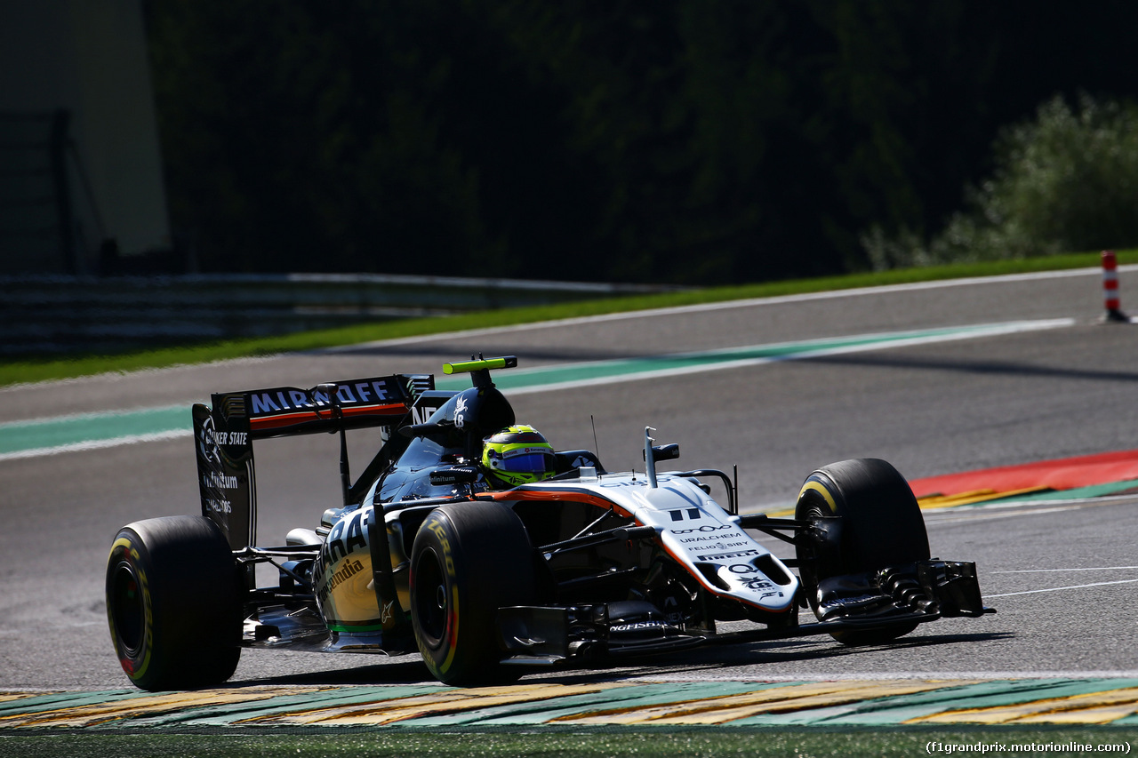 GP BELGIO, Sergio Perez (MEX) Sahara Force India F1 VJM09.
27.08.2016. Prove Libere 3