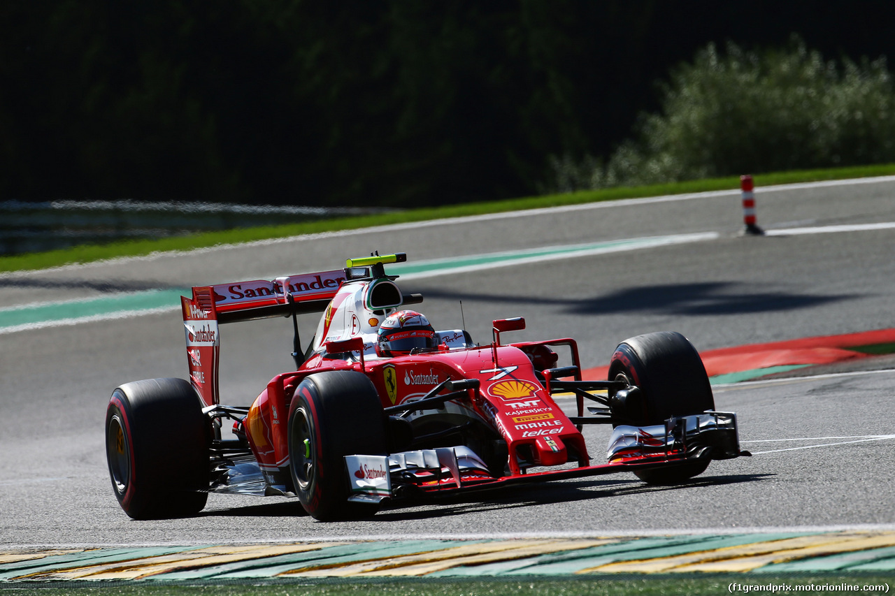 GP BELGIO, Kimi Raikkonen (FIN) Ferrari SF16-H.
27.08.2016. Prove Libere 3