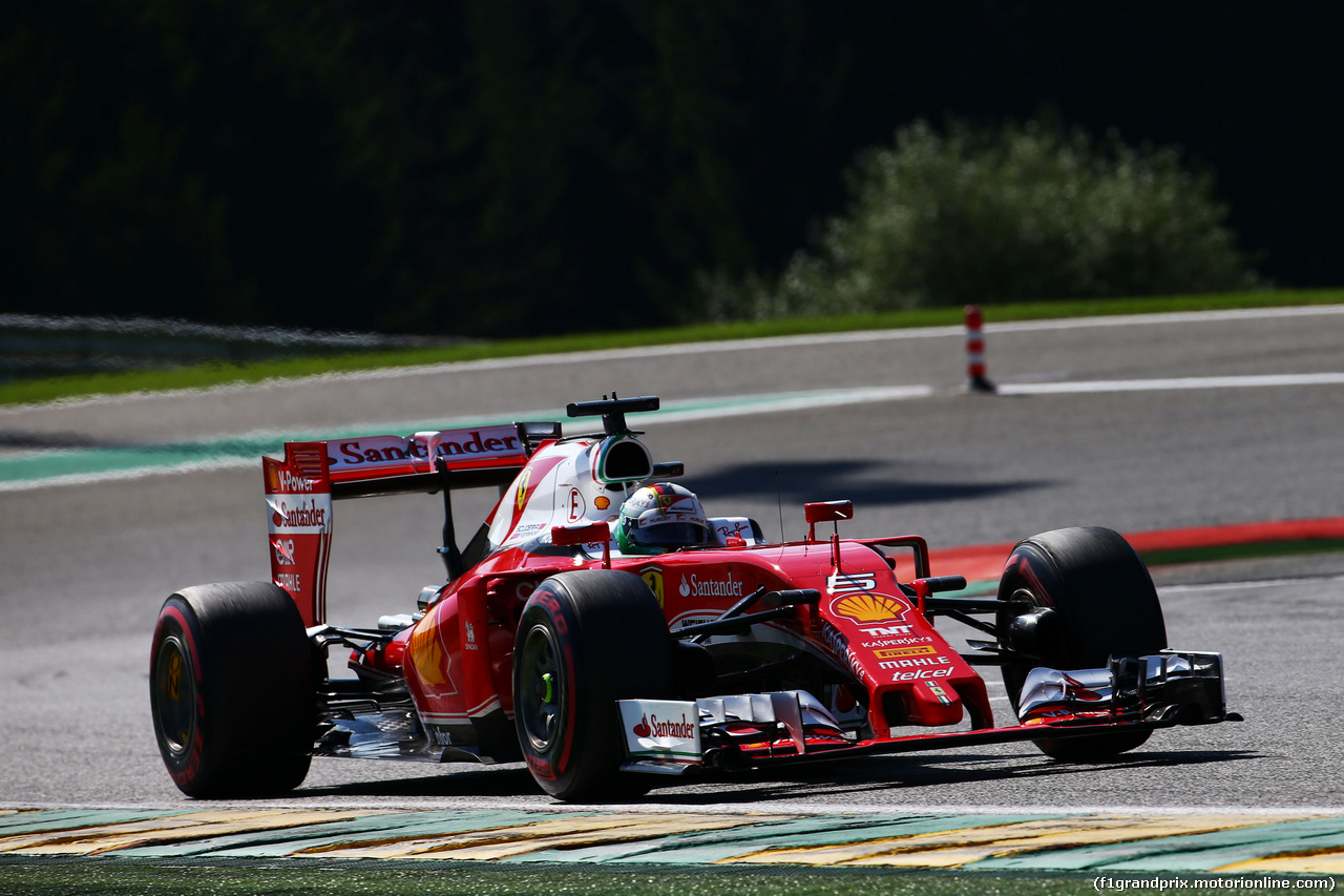 GP BELGIO, Sebastian Vettel (GER) Ferrari SF16-H.
27.08.2016. Prove Libere 3