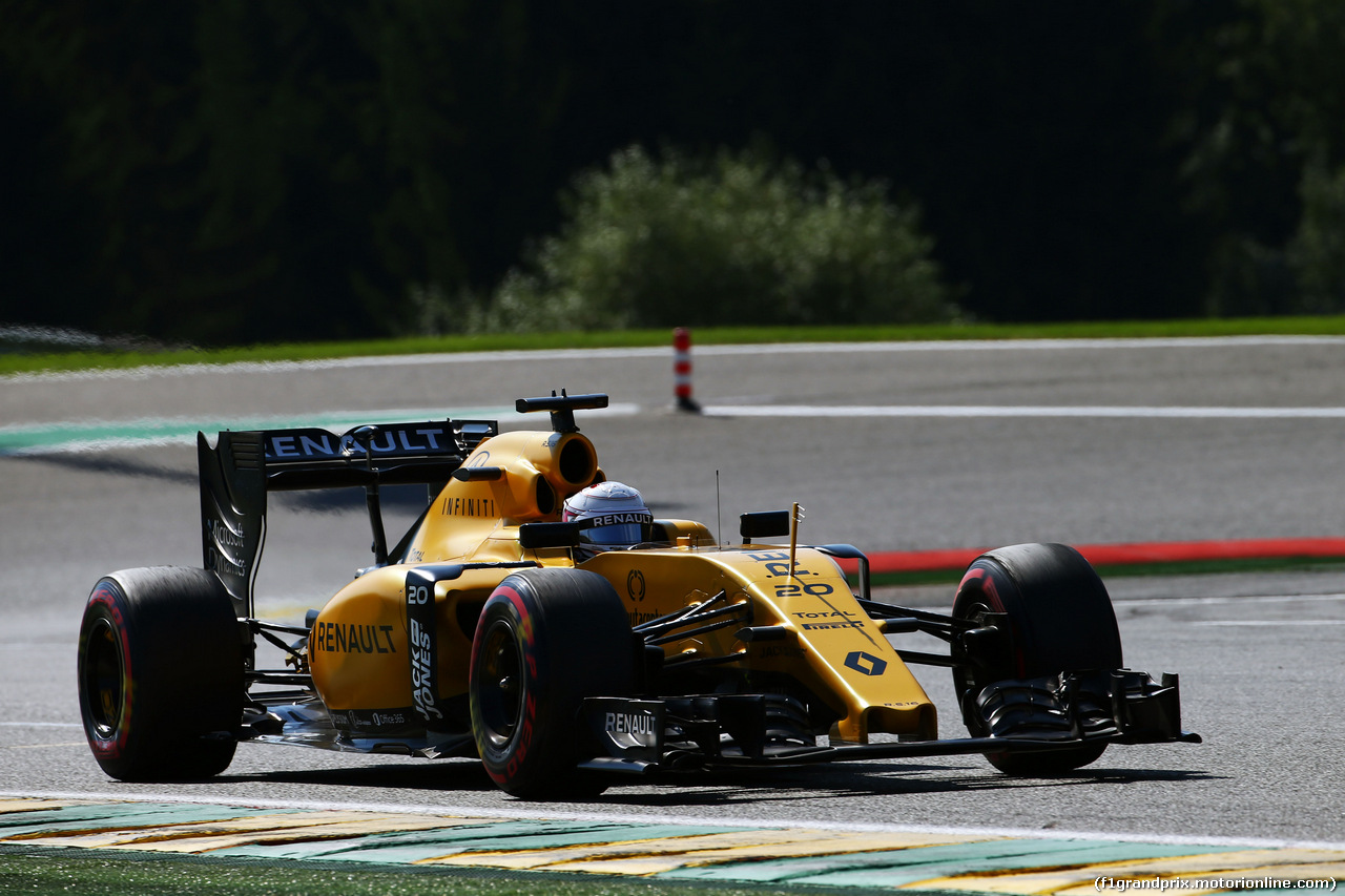 GP BELGIO, Kevin Magnussen (DEN) Renault Sport F1 Team RS16.
27.08.2016. Prove Libere 3