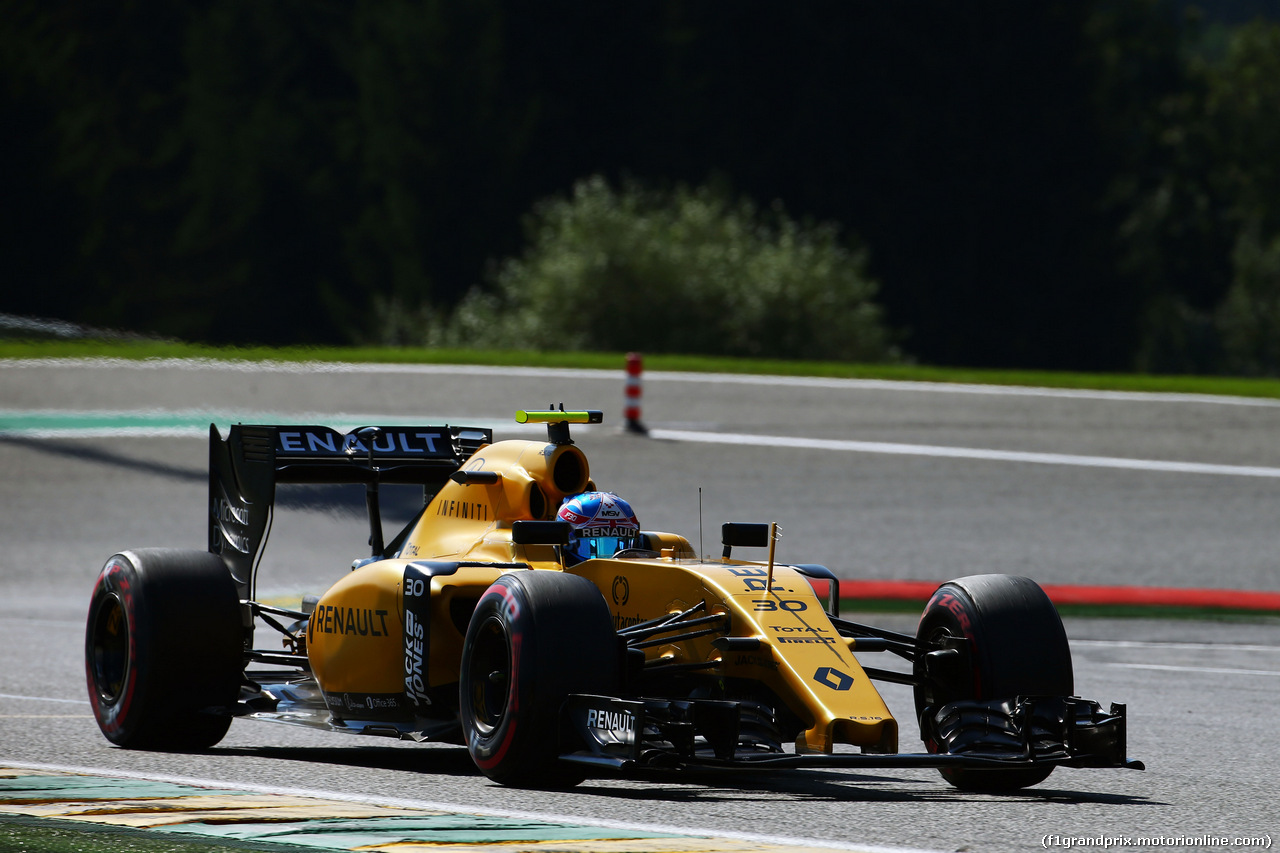 GP BELGIO, Jolyon Palmer (GBR) Renault Sport F1 Team RS16.
27.08.2016. Prove Libere 3