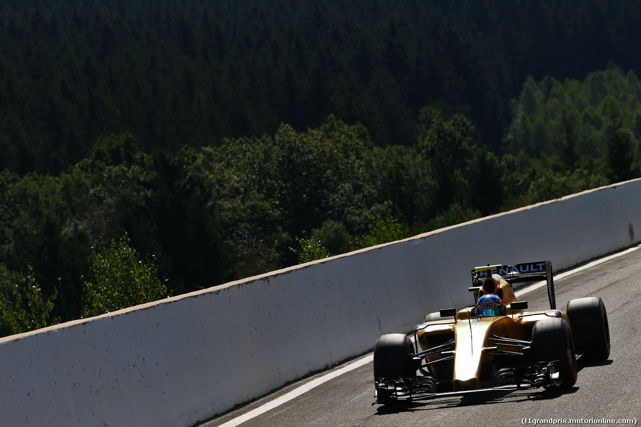 GP BELGIO, Jolyon Palmer (GBR) Renault Sport F1 Team RS16.
27.08.2016. Prove Libere 3