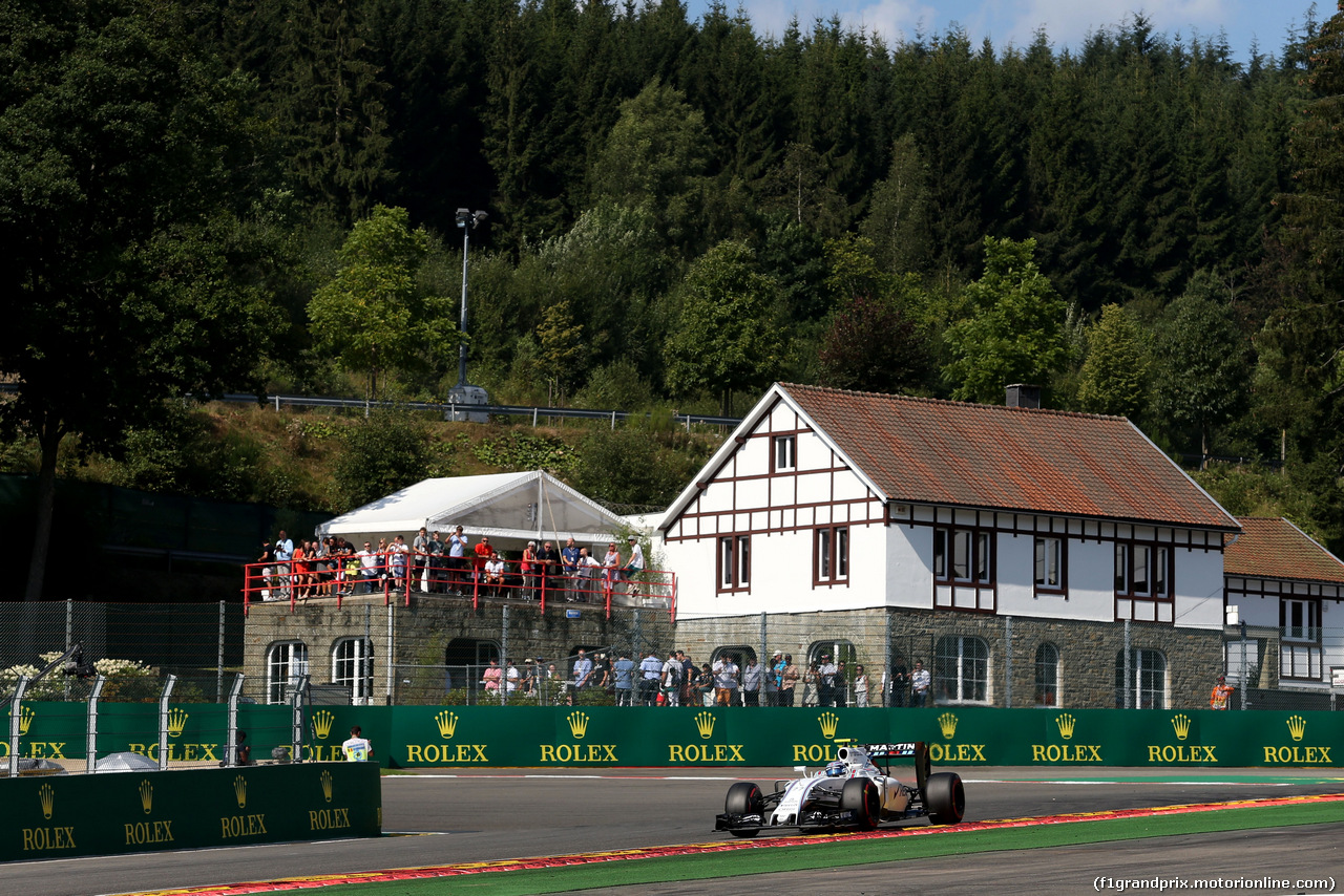 GP BELGIO, Valtteri Bottas (FIN), Williams F1 Team 
27.08.2016. Prove Libere 3