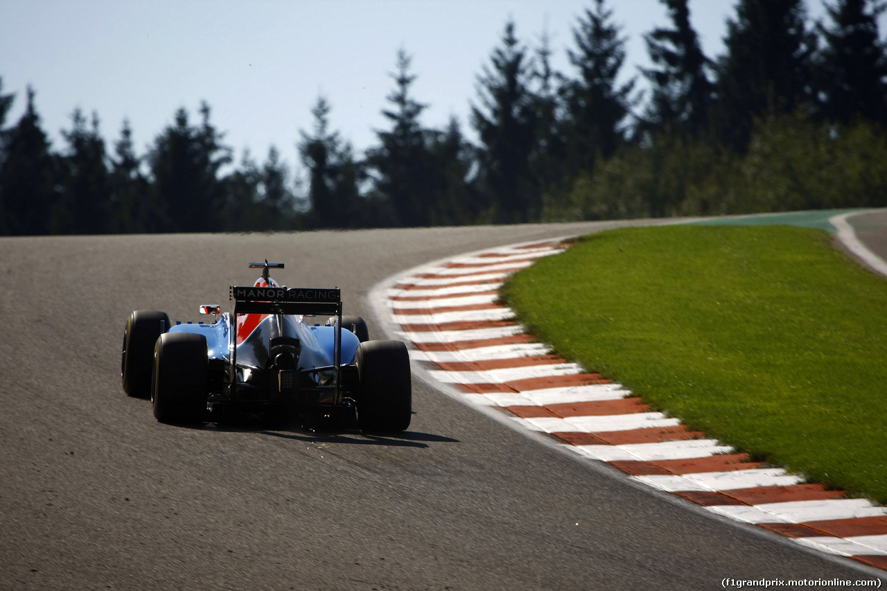 GP BELGIO, 27.08.2016 - Prove Libere 3, Pascal Wehrlein (GER) Manor Racing MRT05