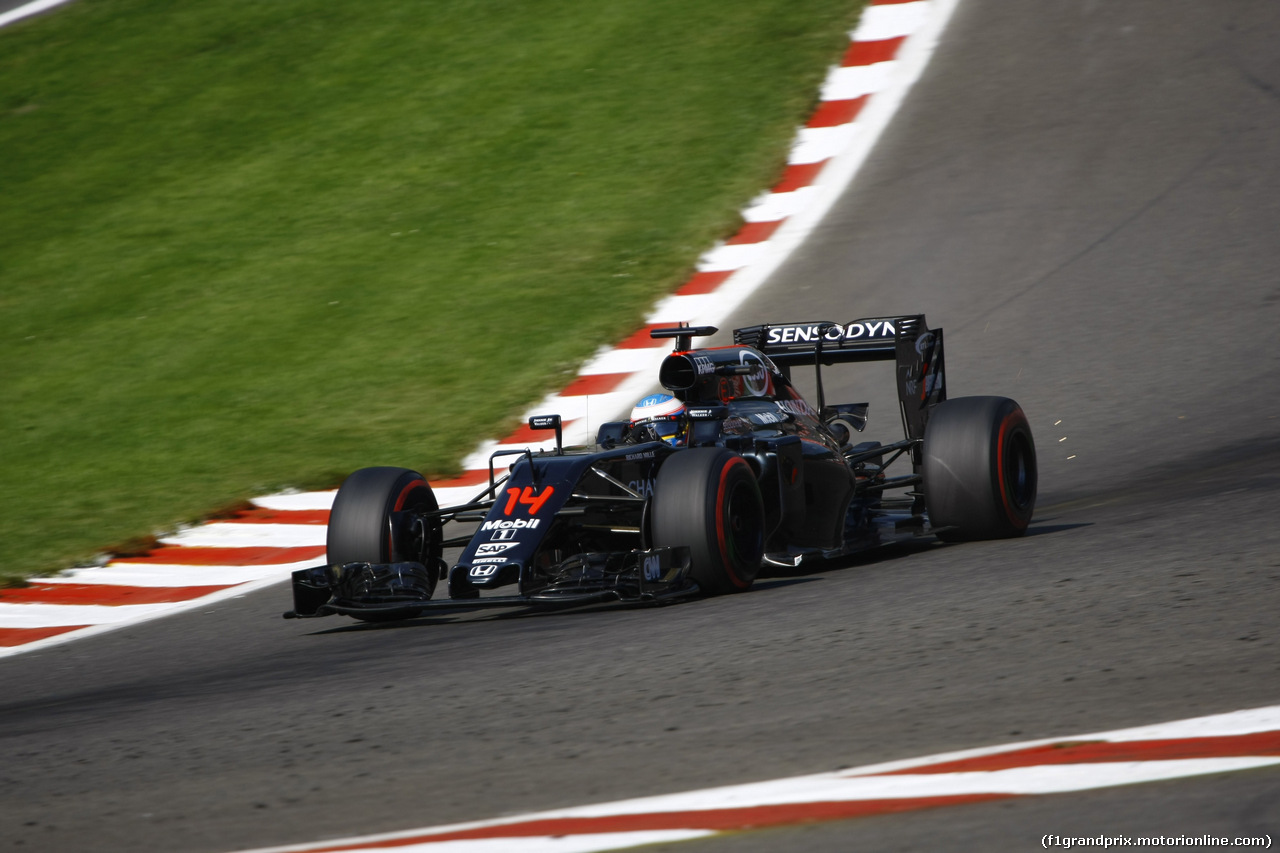 GP BELGIO, 27.08.2016 - Prove Libere 3, Fernando Alonso (ESP) McLaren Honda MP4-31