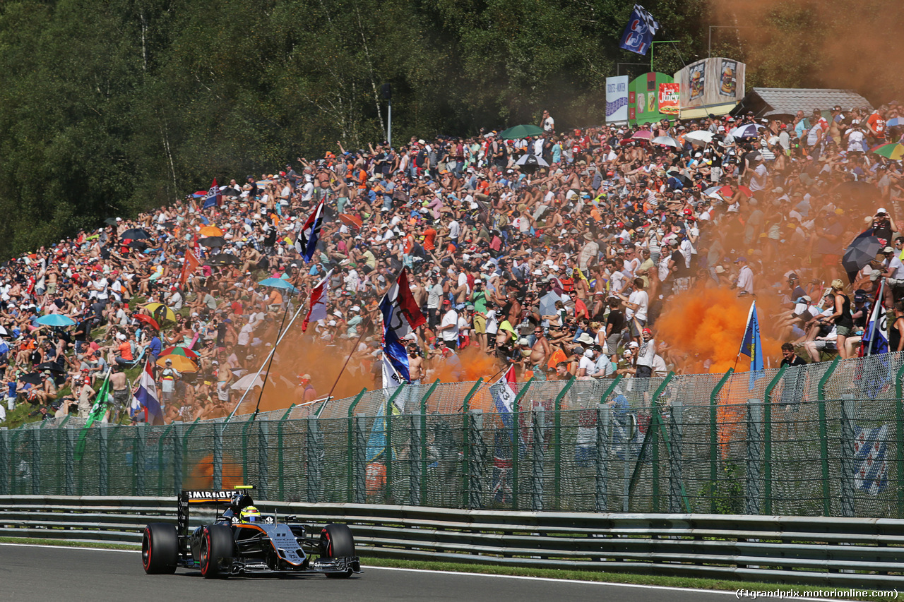 GP BELGIO, Sergio Perez (MEX) Sahara Force India F1 VJM09.
27.08.2016. Qualifiche