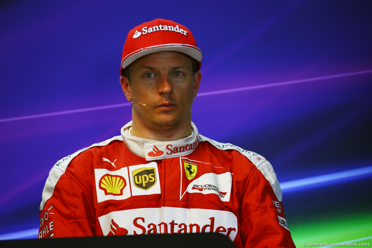 GP BELGIO, Kimi Raikkonen (FIN) Ferrari in the FIA Press Conference.
27.08.2016. Qualifiche