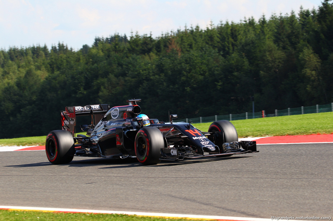 GP BELGIO, 27.08.2016 - Prove Libere 3, Fernando Alonso (ESP) McLaren Honda MP4-31