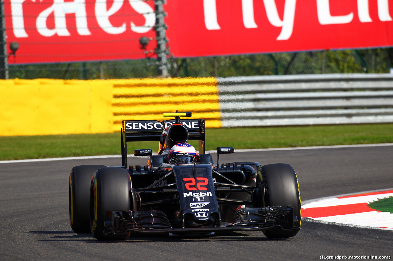 GP BELGIO, 27.08.2016 - Prove Libere 3, Jenson Button (GBR)  McLaren Honda MP4-31