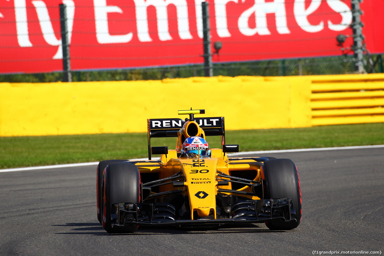 GP BELGIO, 27.08.2016 - Prove Libere 3, Jolyon Palmer (GBR) Renault Sport F1 Team RS16