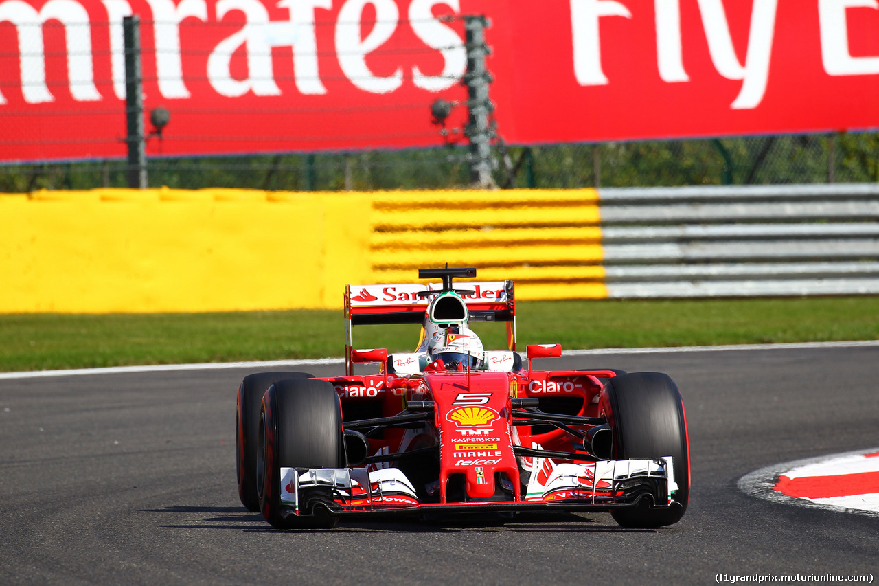 GP BELGIO, 27.08.2016 - Prove Libere 3, Sebastian Vettel (GER) Ferrari SF16-H