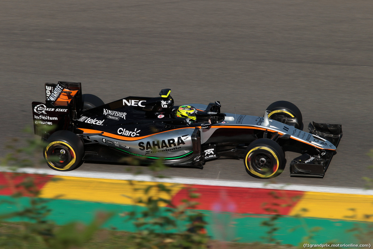 GP BELGIO, 27.08.2016 - Prove Libere 3, Sergio Perez (MEX) Sahara Force India F1 VJM09