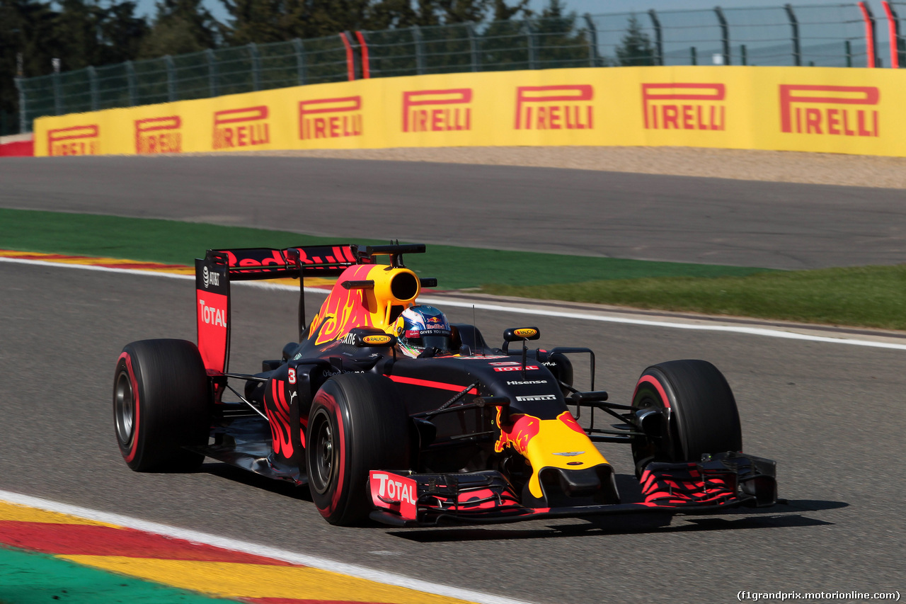 GP BELGIO, 27.08.2016 - Prove Libere 3, Daniel Ricciardo (AUS) Red Bull Racing RB12