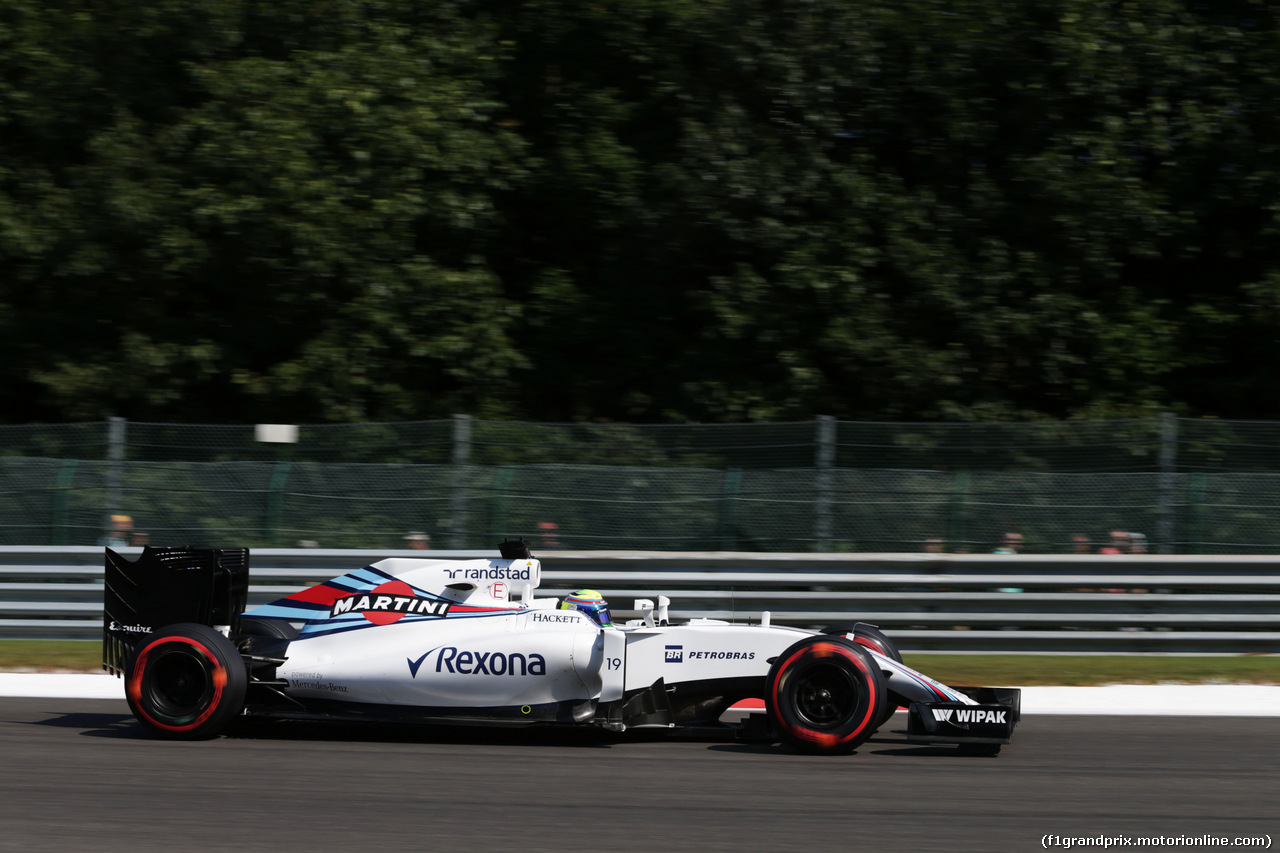 GP BELGIO, Felipe Massa (BRA) Williams FW38.
27.08.2016. Qualifiche