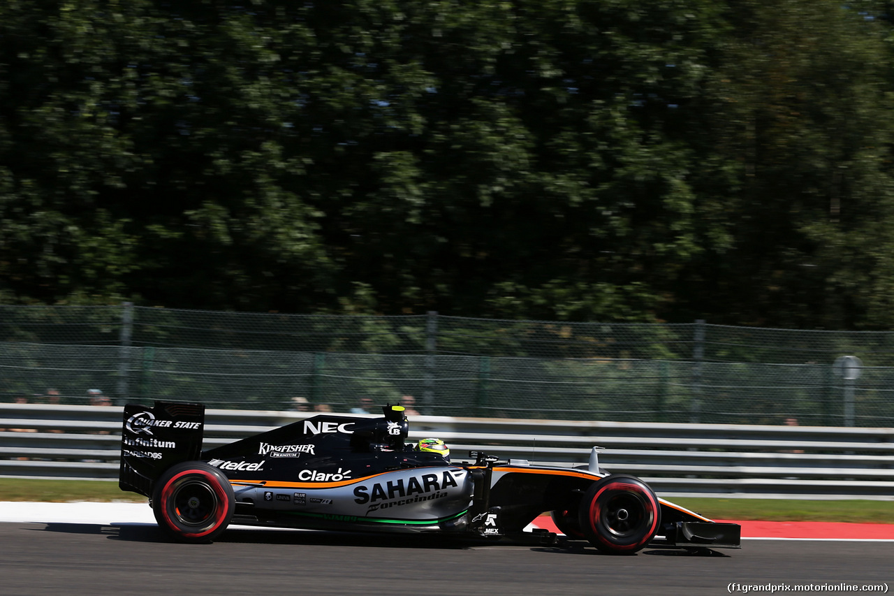 GP BELGIO, Sergio Perez (MEX) Sahara Force India F1 VJM09.
27.08.2016. Qualifiche