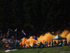 GP BELGIO, Max Verstappen (NLD) Red Bull Racing RB12 fans set off flares.
27.08.2016. Free Practice 3