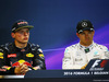 GP BELGIO, (L to R): Max Verstappen (NLD) Red Bull Racing e Nico Rosberg (GER) Mercedes AMG F1 in the post qualifying FIA Press Conference.
27.08.2016. Qualifiche