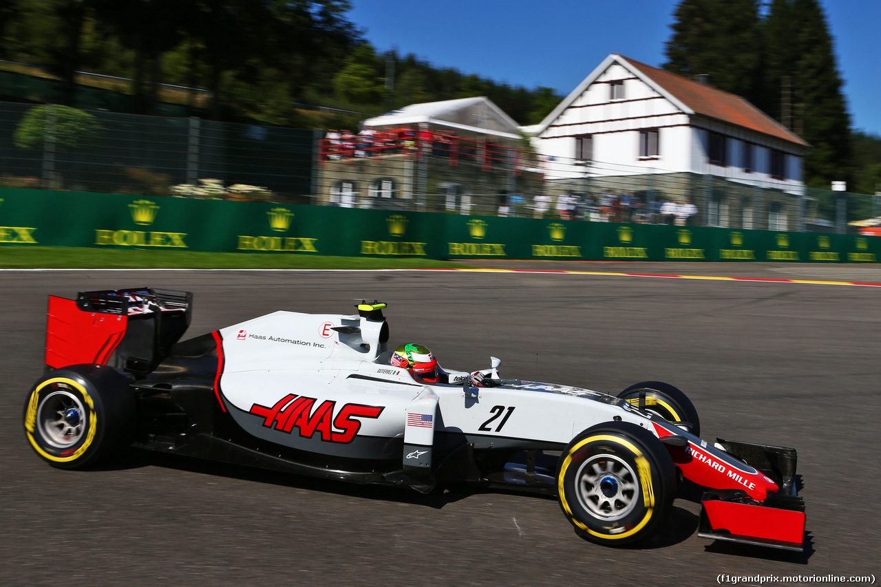 GP BELGIO, Esteban Gutierrez (MEX) Haas F1 Team VF-16.
26.08.2016.