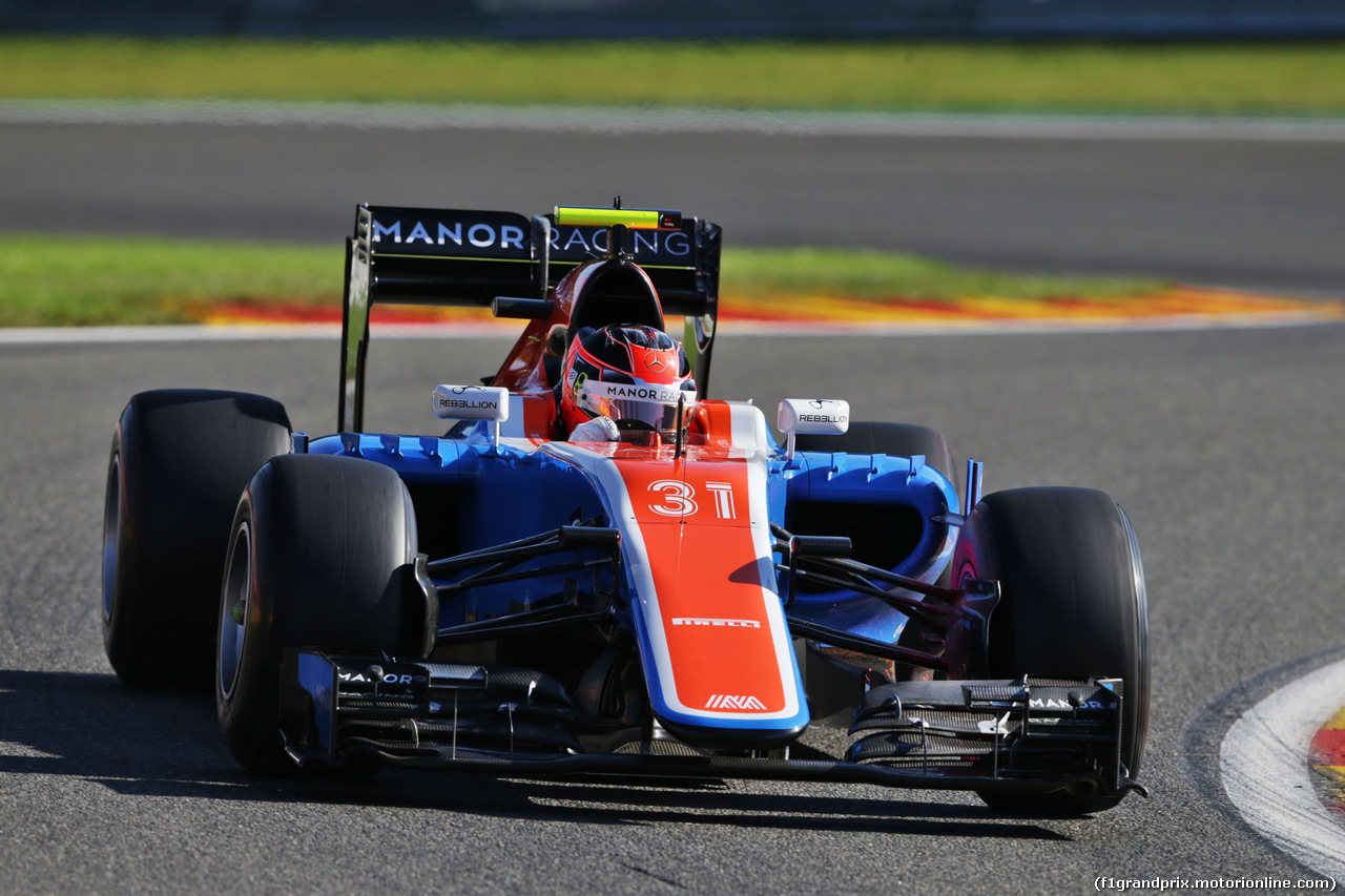 GP BELGIO, Esteban Ocon (FRA) Manor Racing MRT05.
26.08.2016. Prove Libere 1