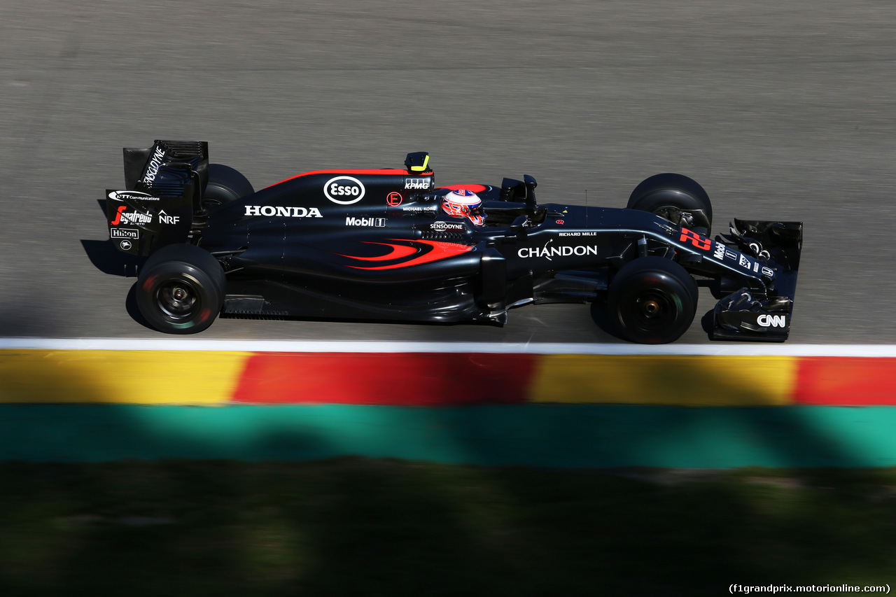 GP BELGIO, 26.08.2016 - Prove Libere 1, Jenson Button (GBR)  McLaren Honda MP4-31