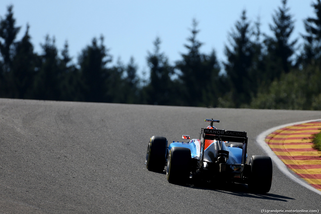 GP BELGIO, 26.08.2016 - Prove Libere 1, Esteban Ocon (FRA) Manor Racing MRT05