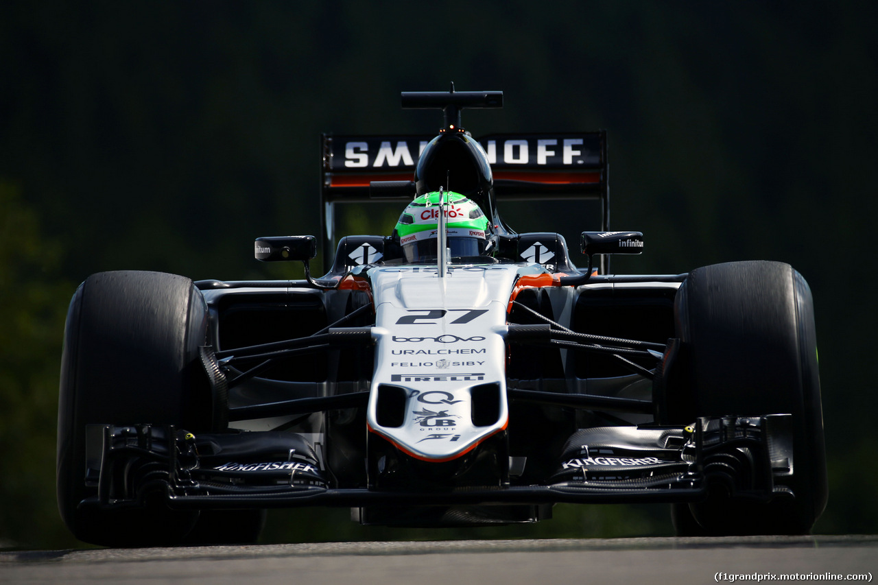 GP BELGIO, Nico Hulkenberg (GER) Sahara Force India F1 VJM09.
26.08.2016. Prove Libere 1