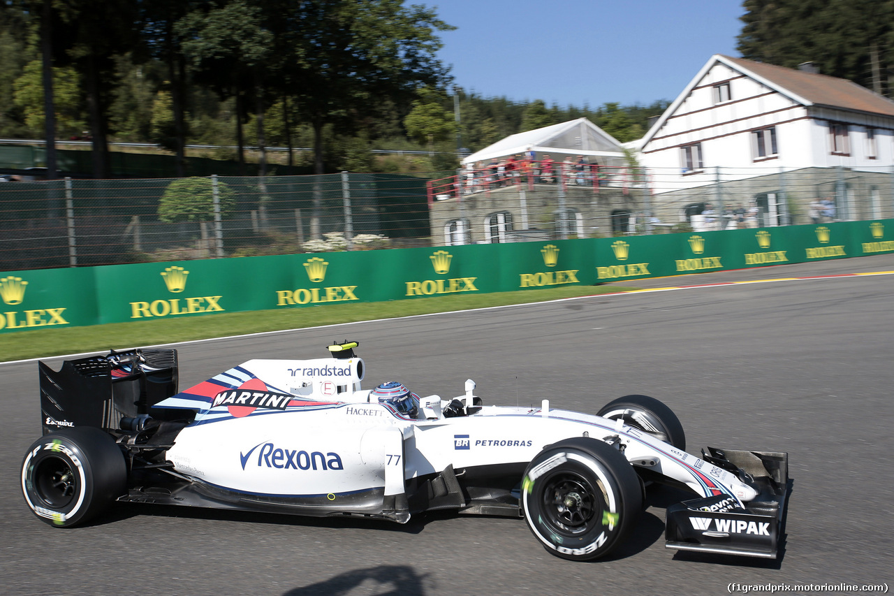 GP BELGIO, 26.08.2016 - Prove Libere 1, Valtteri Bottas (FIN) Williams FW38