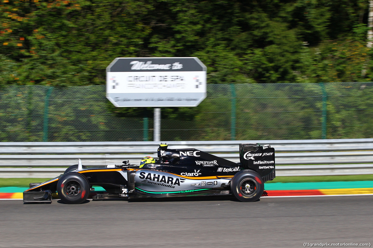 GP BELGIO, 26.08.2016 - Prove Libere 1, Sergio Perez (MEX) Sahara Force India F1 VJM09